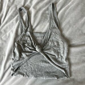 Small DIY knotted cropped tank